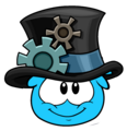 The Gear Hat seen on a puffle card.