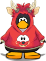 The Red Deer Hoodie on a player card.