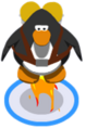 A penguin Flying with the Jet Pack in-game.