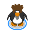 The Brown Puffle Cap in-game.