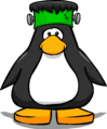 The Frankenpenguin Hat on a player card.