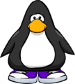 The Purple Sneakers on a player card.