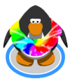A penguin wearing the Tie-Dye Shirt.