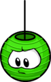 The Grumpy Lantern as a green puffle.