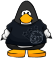 The Black Skater Shirt on a player card.