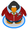 The Hip Red Jacket in-game.