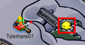 A wild Yellow Puffle in the Ski Hill. (Halloween Party 2007)