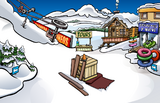 The preparations of the Medieval Party 2010 in the Ski Village.