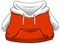 White and Red Two-tone Hoodie