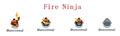 A Fire Ninja disappearing.