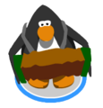 A penguin playing the accordion.