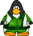 The Green Tracksuit on a player card.