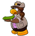 PH holding a Skateboard.