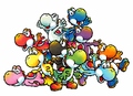 All the Yoshis from Yoshi's Island
