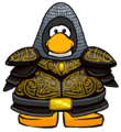 The Knightly Armor on a player card.