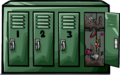 The Lockers with the fourth locker door open.