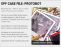 The Protobot's secret files.