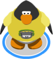 The Green Dubstep Puffle Tee in-game.