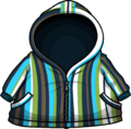 Blue Striped Raincoat