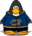 The hoodie on a player card.