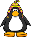 The Pink and Yellow Chullo on a player card.