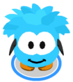 The Blue Puffle Costume in-game.