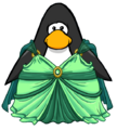 The Emerald Princess Gown on a player card.
