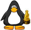 The Gold Award on a player card.