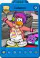 Cadence's Player Card while walking Lolz.
