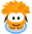 The Orange Puffle Costume in-game.