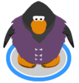 The Purple Fur Vest in-game.