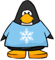 The Snowflake T-Shirt on a player card.