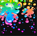 Neon Paint Splatter Background