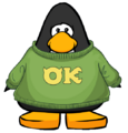 The OK Sweater on a player card.