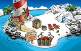 The Beach SWF during the Island Adventure Party preparations.