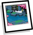 Cherry Blossom Orchard Background icon.