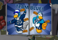 The Blue Team page from the Club Penguin: Game Day! Catalog