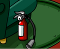 Fire extinguisher in the Ski Lodge (Holiday Party 2009).