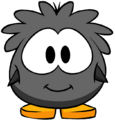 The Black Puffle Costume on a player card.