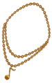 Bronze Music Note Necklace