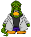 The Lizard Bodysuit in-game.