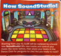 The Sound Studio as seen in the Club Penguin Magazine.
