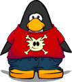 The Red Skater Punk Outfit on a player card.