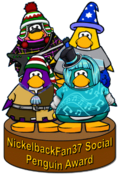 The 2013 NickelbackFan37 Social Penguin Award!