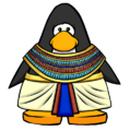 The Pharaoh Costume on a player card.