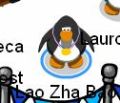 A Penguin wearing a Gold Medal in Club Penguin