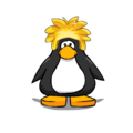 The Gold Puffle Cap on a player card.
