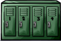 The Lockers without any locker door open.