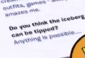 Billybob talking about the Iceberg in the first issue of UK Club Penguin Magazine.