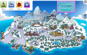 The map of the island during the party.
